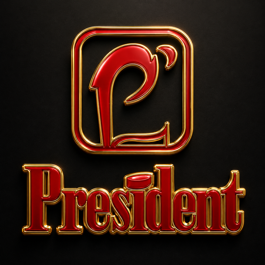 Logo President merah emas